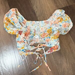 Multicolor Floral Crop Top